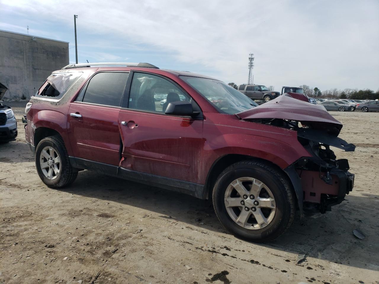2015 GMC Acadia VIN 1GKKRPKD9FJ299115 Copart auction photo, all over / burn damage thumbnail 4