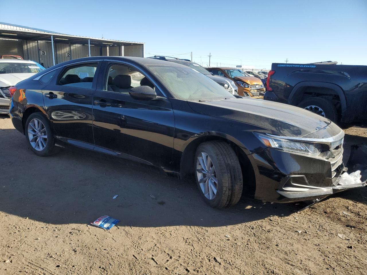 2021 Honda Accord VIN 1HGCV1F10MA033313 Copart auction photo, side / front end damage thumbnail 4