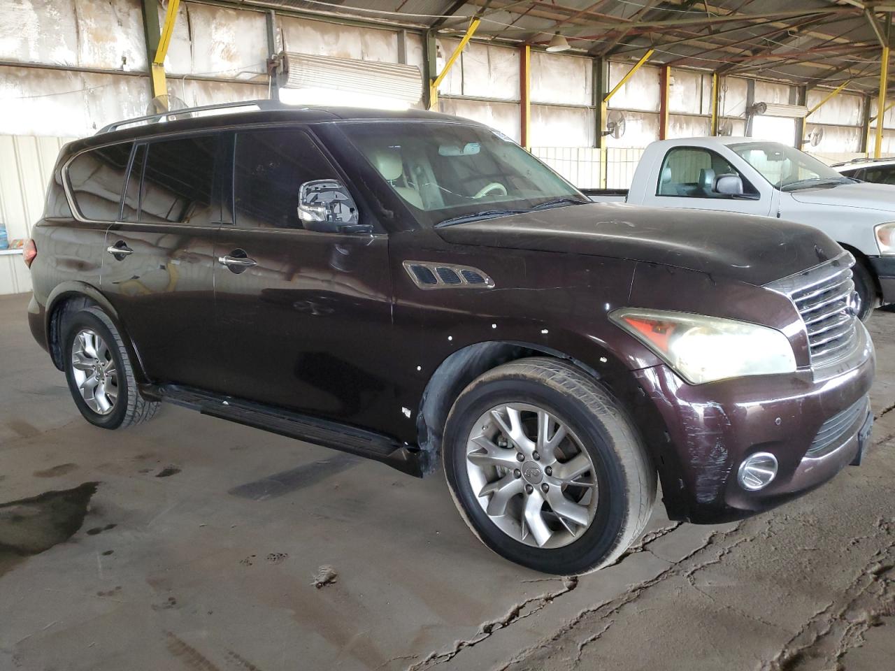 2012 Infiniti QX56 VIN JN8AZ2ND3C9715229 Copart auction photo, front end damage thumbnail 4