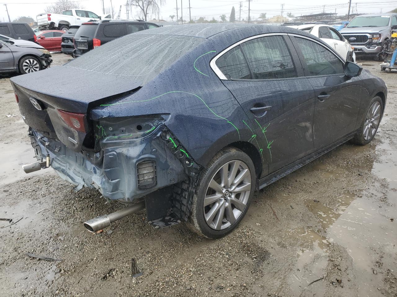 2021 Mazda 3 VIN JM1BPABL2M1320485 Copart auction photo, rear end damage thumbnail 3