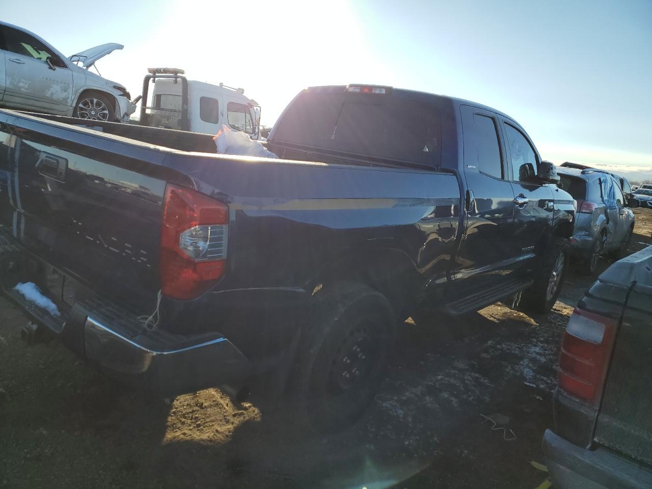 2014 Toyota Tundra VIN 5TFBW5F15EX389818 Copart auction photo, vandalism damage thumbnail 3