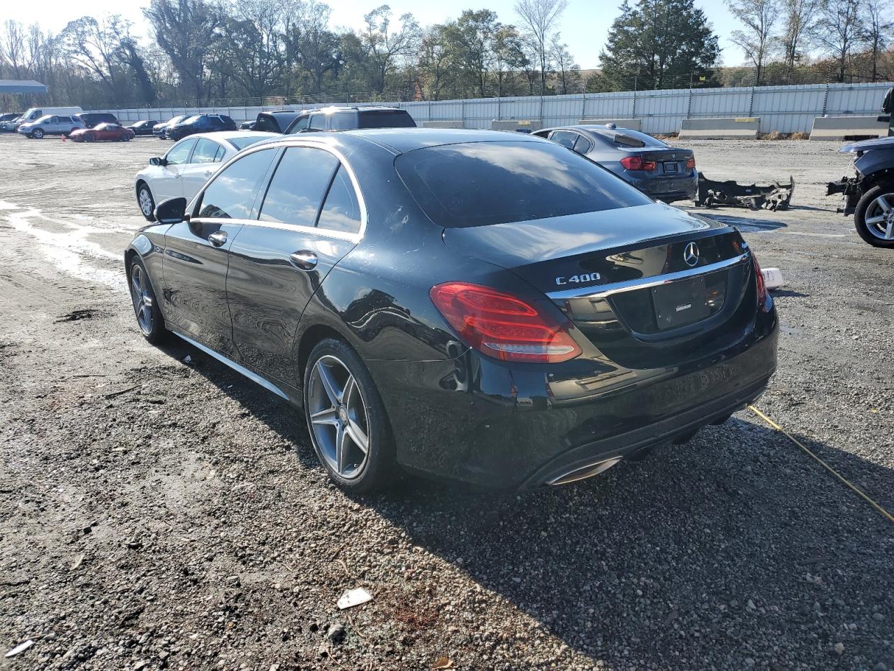 2015 Mercedes-Benz C-klasse VIN 55SWF6GB1FU041149 Copart auction photo, side / front end damage thumbnail 2
