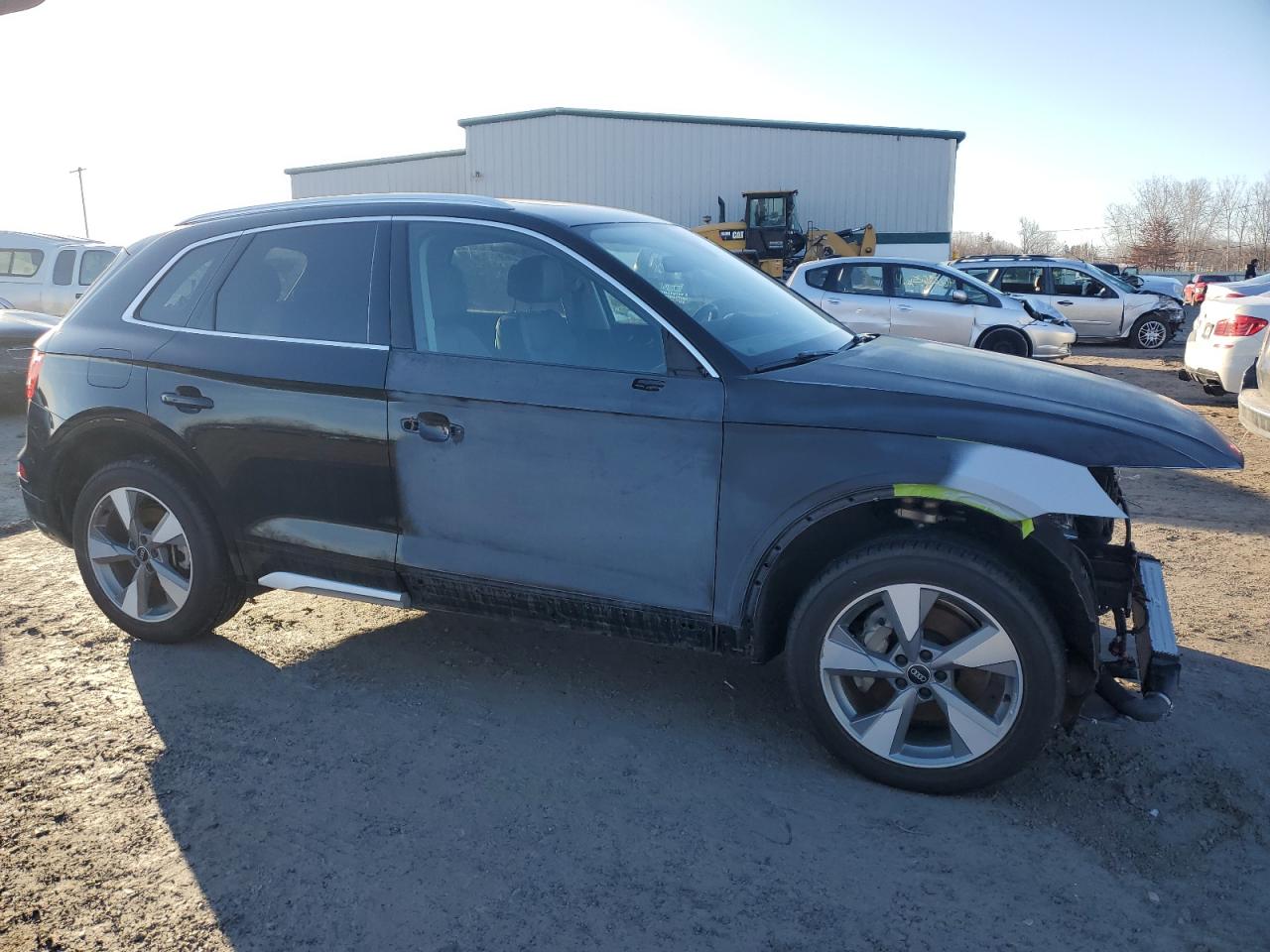 2023 Audi Q5 VIN WA1BBAFY0P2058480 Copart auction photo, front end / side damage thumbnail 4