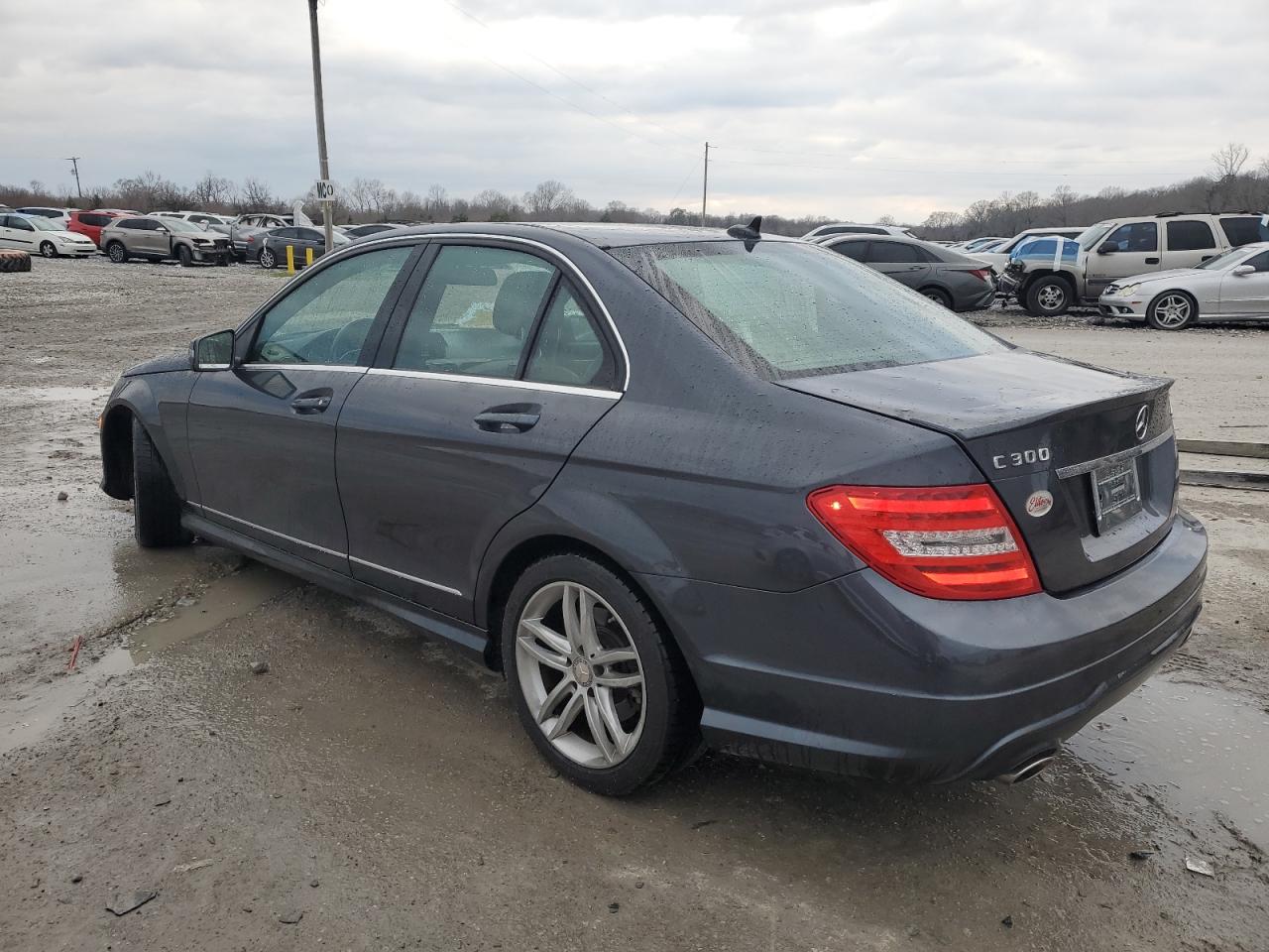 2013 Mercedes-Benz C-klasse VIN WDDGF8AB7DR276565 Copart auction photo, side damage thumbnail 2