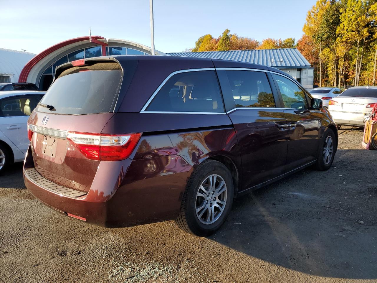 2013 Honda Odyssey VIN 5FNRL5H62DB070207 Copart auction photo, side damage thumbnail 3