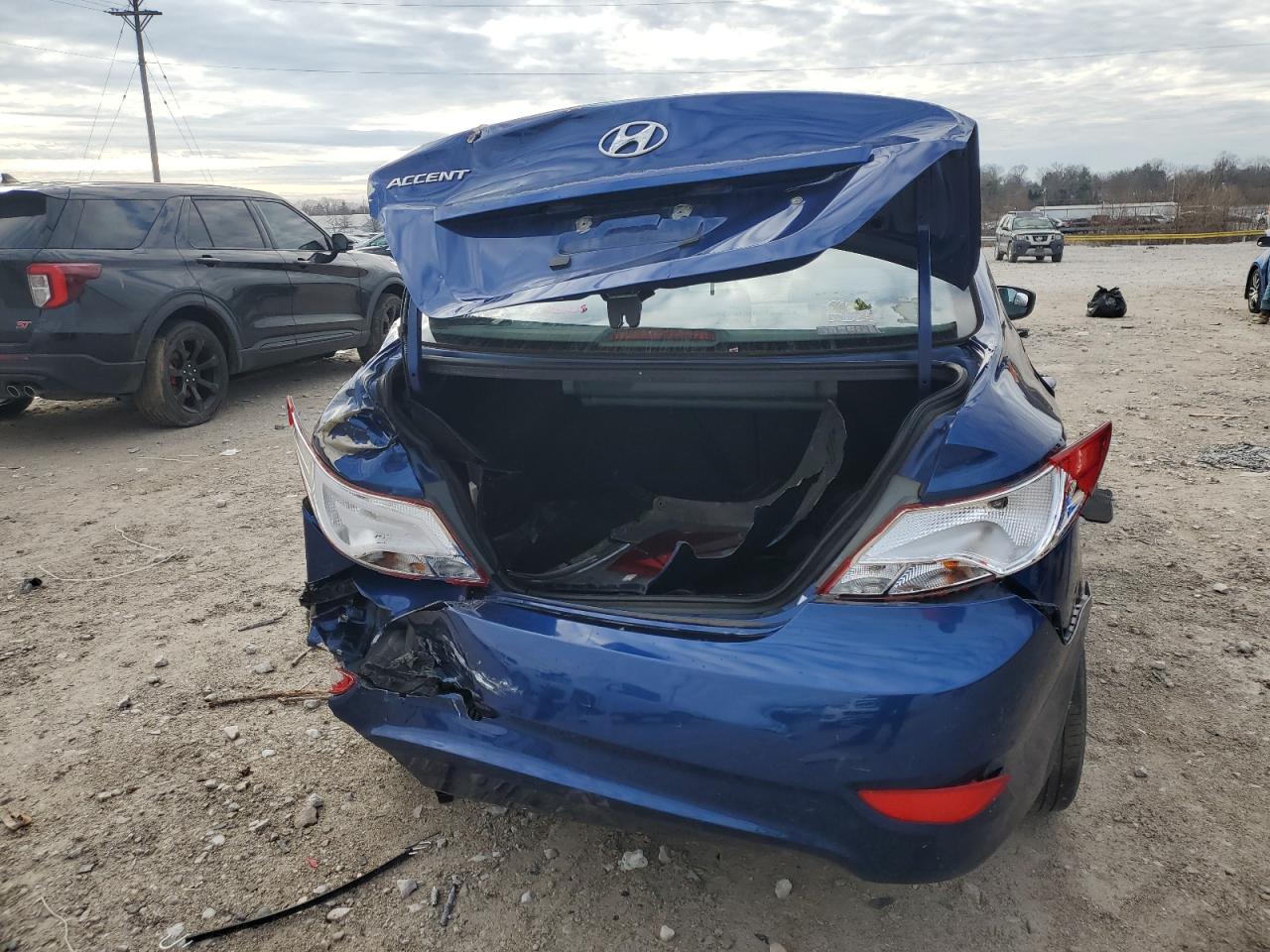 2016 Hyundai Accent VIN KMHCT4AE9GU015195 Copart auction photo, rear end damage thumbnail 6