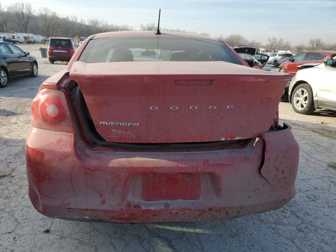 2012 Dodge Avenger VIN 1C3CDZABXCN212275 Copart auction photo, all over / undercarriage damage thumbnail 6