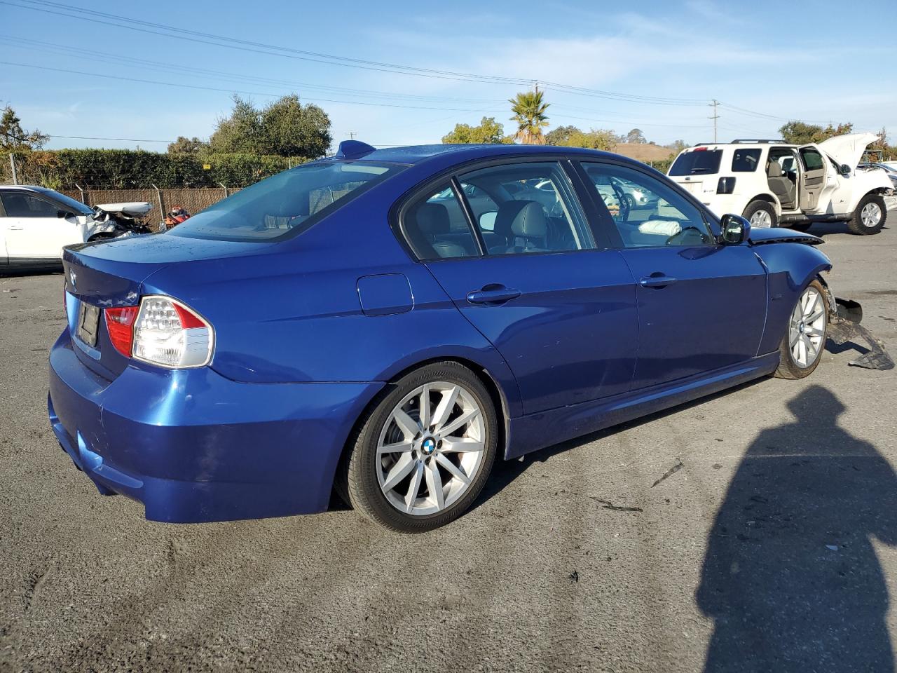 2009 BMW 3er VIN WBAPH53509A448755 Copart auction photo, front end / side damage thumbnail 3
