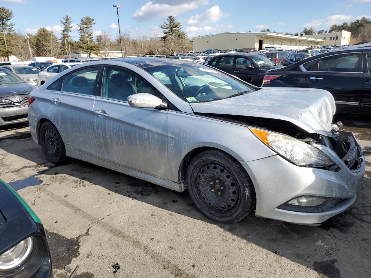 2014 Hyundai Sonata VIN 5NPEC4AB0EH867154 Copart auction photo, front end / minor dent/scratches damage thumbnail 4