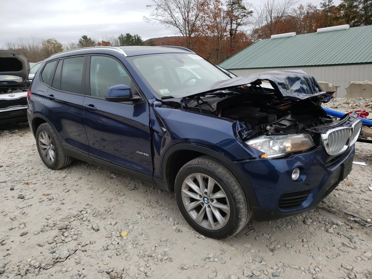 2017 BMW X3 VIN 5UXWX9C34H0W70631 Copart auction photo, front end / minor dent/scratches damage thumbnail 4