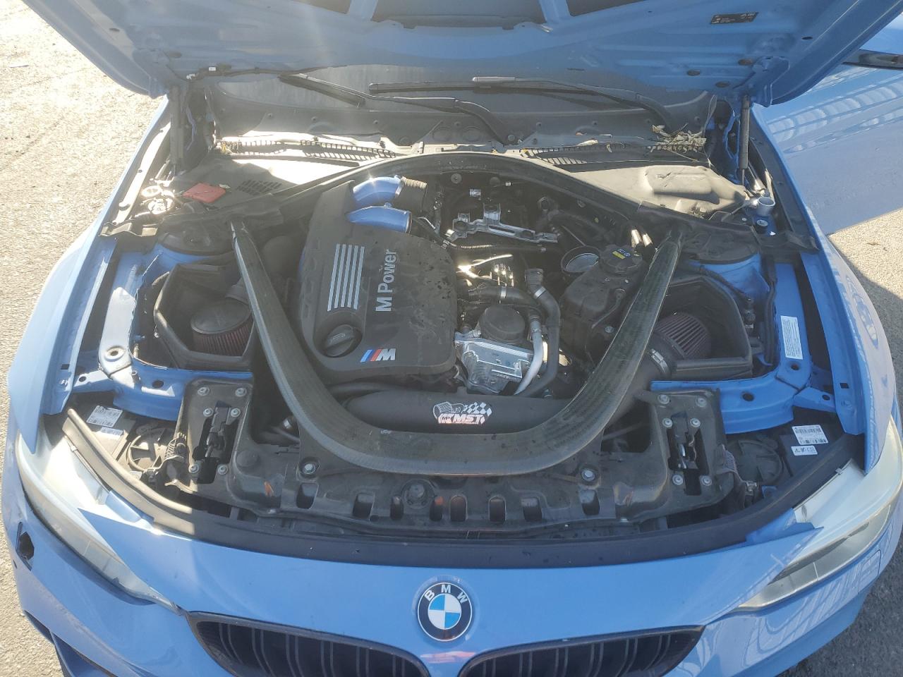 2015 BMW M3 VIN WBS3C9C56FP804960 Copart auction photo, side / front end damage thumbnail 12