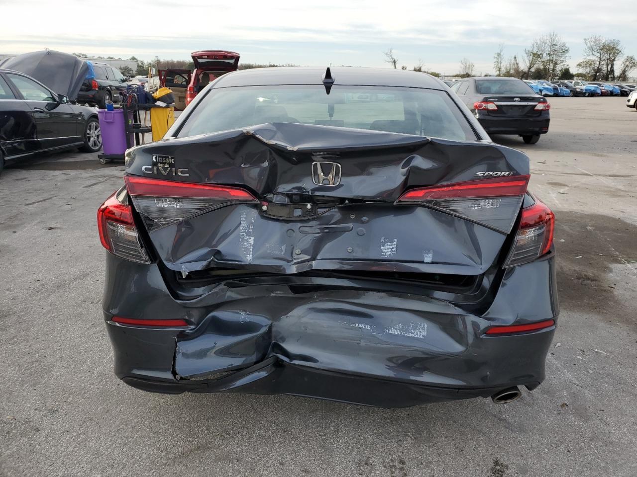 2022 Honda Civic VIN 2HGFE2F50NH592451 Copart auction photo, rear end / front end damage thumbnail 6