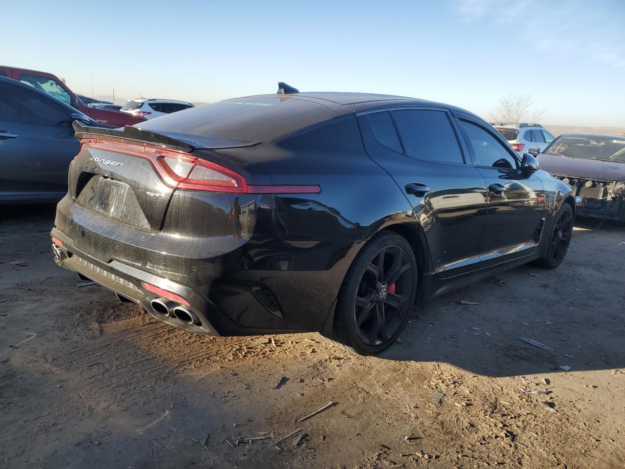 2018 KIA Stinger VIN KNAE35LC8J6039916 Copart auction photo, rear end / side damage thumbnail 3