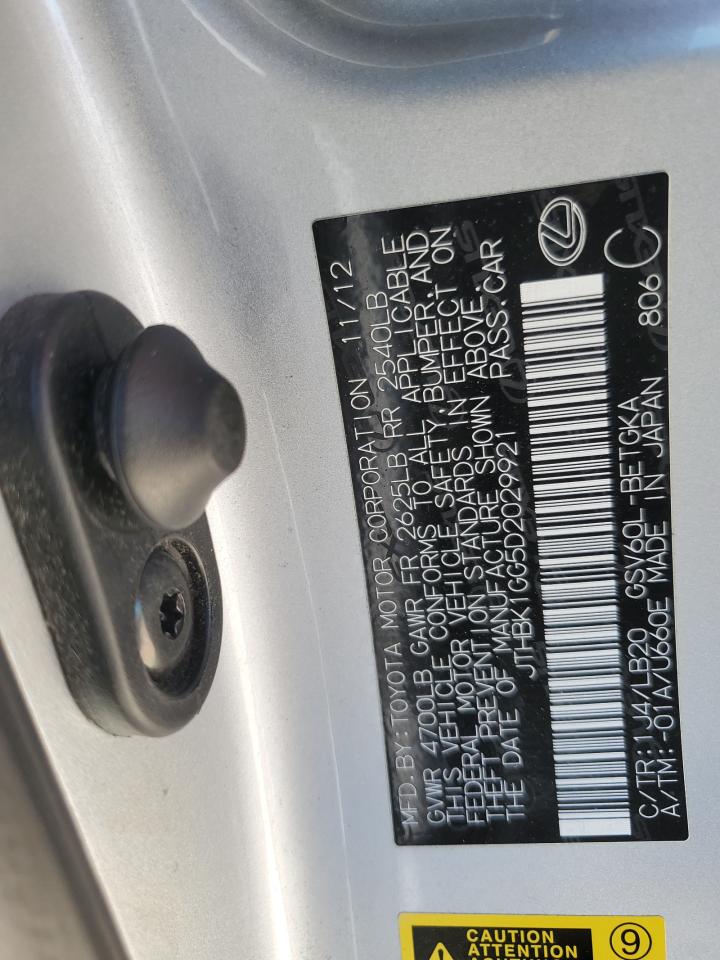 2013 Lexus ES VIN JTHBK1GG5D2029921 Copart auction photo, front end / minor dent/scratches damage thumbnail 12