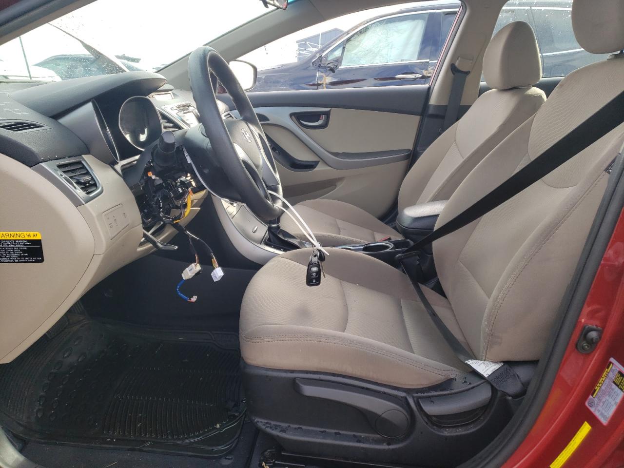2016 Hyundai Elantra VIN 5NPDH4AE9GH765751 Copart auction photo, vandalism damage thumbnail 7