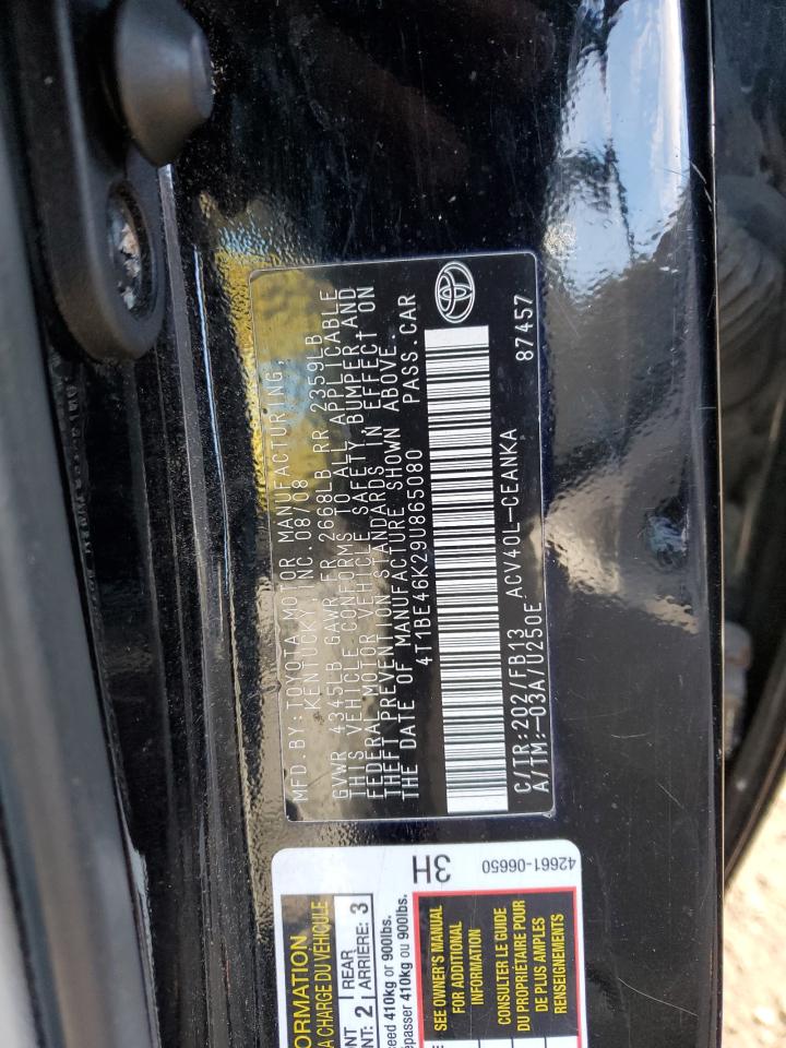 2009 Toyota Camry VIN 4T1BE46K29U865080 Copart auction photo, front end damage thumbnail 14