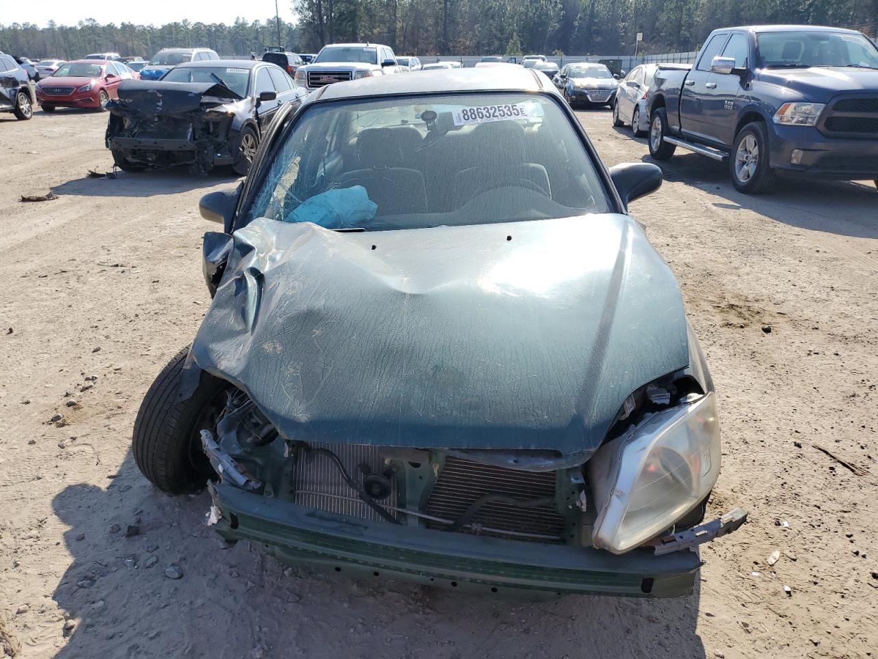 2000 Honda Civic VIN JHMEJ6676YS013067 Copart auction photo, front end / side damage thumbnail 5
