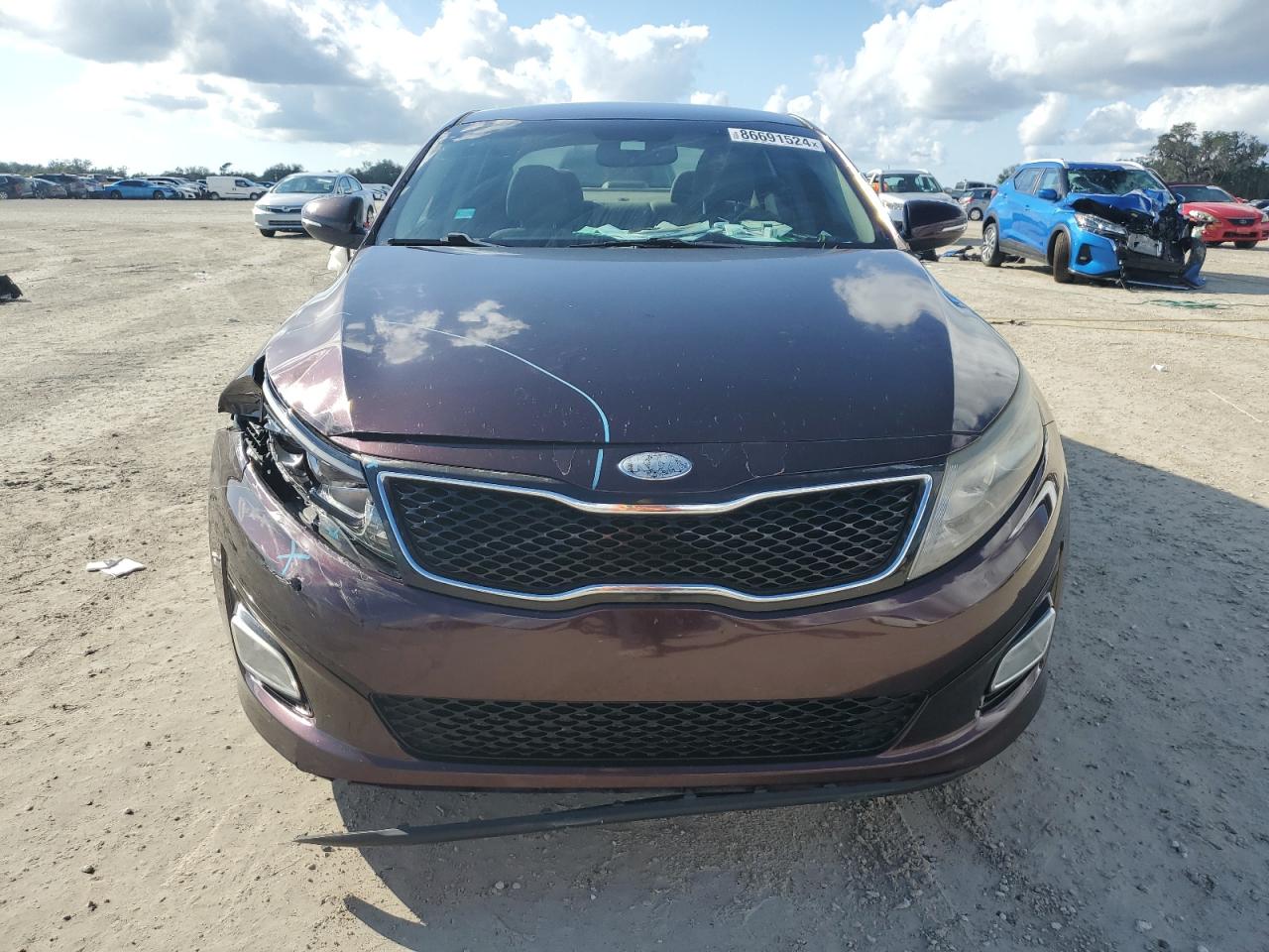 2014 KIA Optima VIN 5XXGM4A77EG321576 Copart auction photo, front end damage thumbnail 5