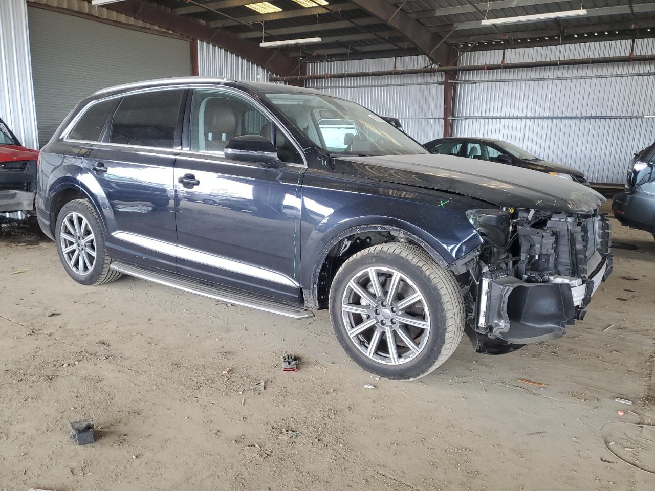 2018 Audi Q7 VIN WA1VAAF71JD011624 Copart auction photo, front end / side damage thumbnail 4