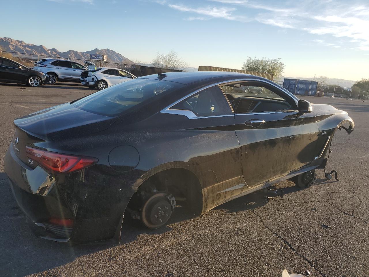 2018 Infiniti Q60 VIN JN1EV7EL5JM392229 Copart auction photo, vandalism / undercarriage damage thumbnail 3
