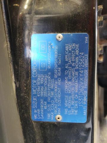 2000 Suzuki Grand Vitara VIN JS3TD62VXY4125624 Copart auction photo, rear end / minor dent/scratches damage thumbnail 13