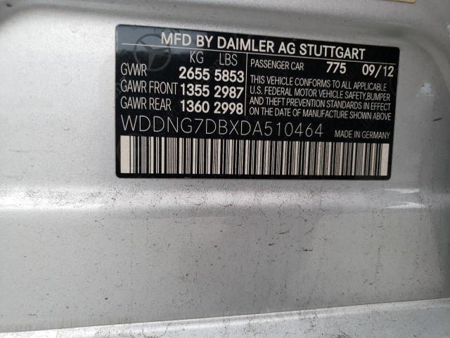 2013 Mercedes-Benz S-klasse VIN WDDNG7DBXDA510464 Copart auction photo, front end damage thumbnail 12