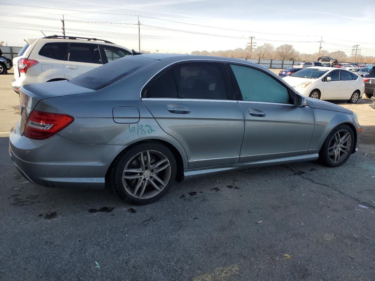 2013 Mercedes-Benz C-klasse VIN WDDGF4HB3DR258854 Copart auction photo, side damage thumbnail 3