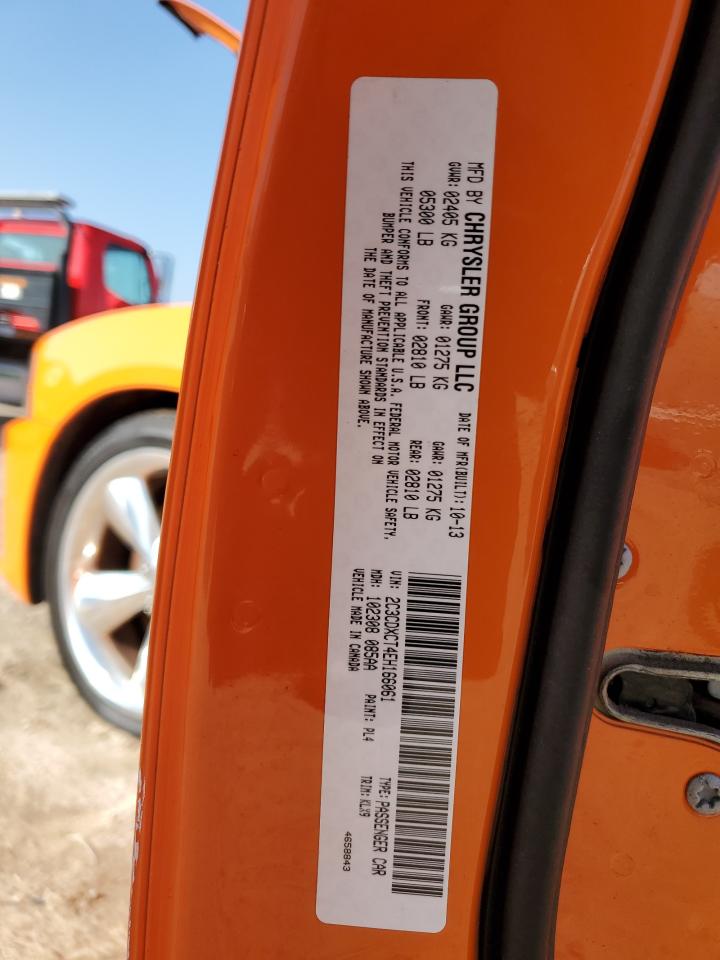 2014 Dodge Charger VIN 2C3CDXCT4EH166061 Copart auction photo, water/flood damage thumbnail 13