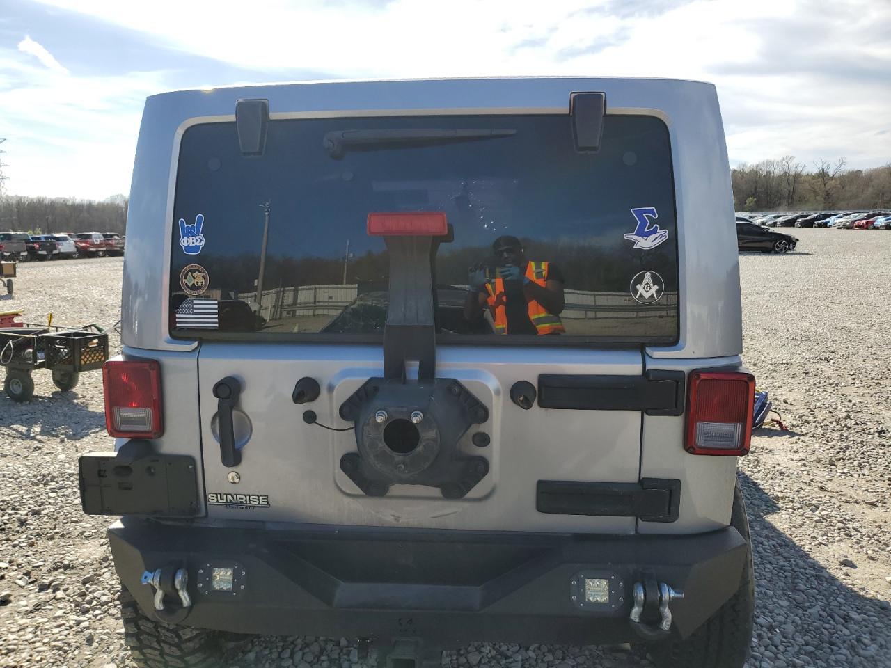 2014 Jeep Wrangler VIN 1C4BJWEG3EL305075 Copart auction photo, side / all over damage thumbnail 6