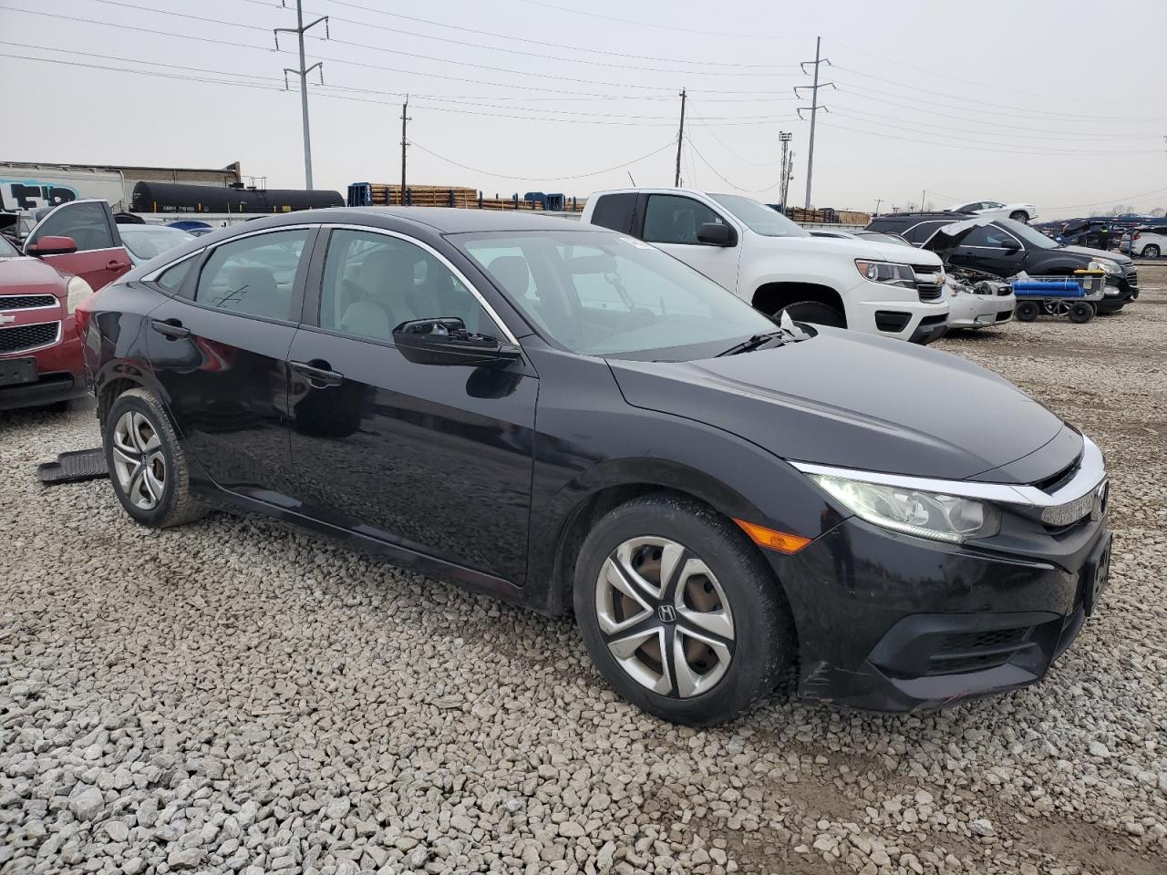 2016 Honda Civic VIN 19XFC2F59GE080304 Copart auction photo, side / rear end damage thumbnail 4
