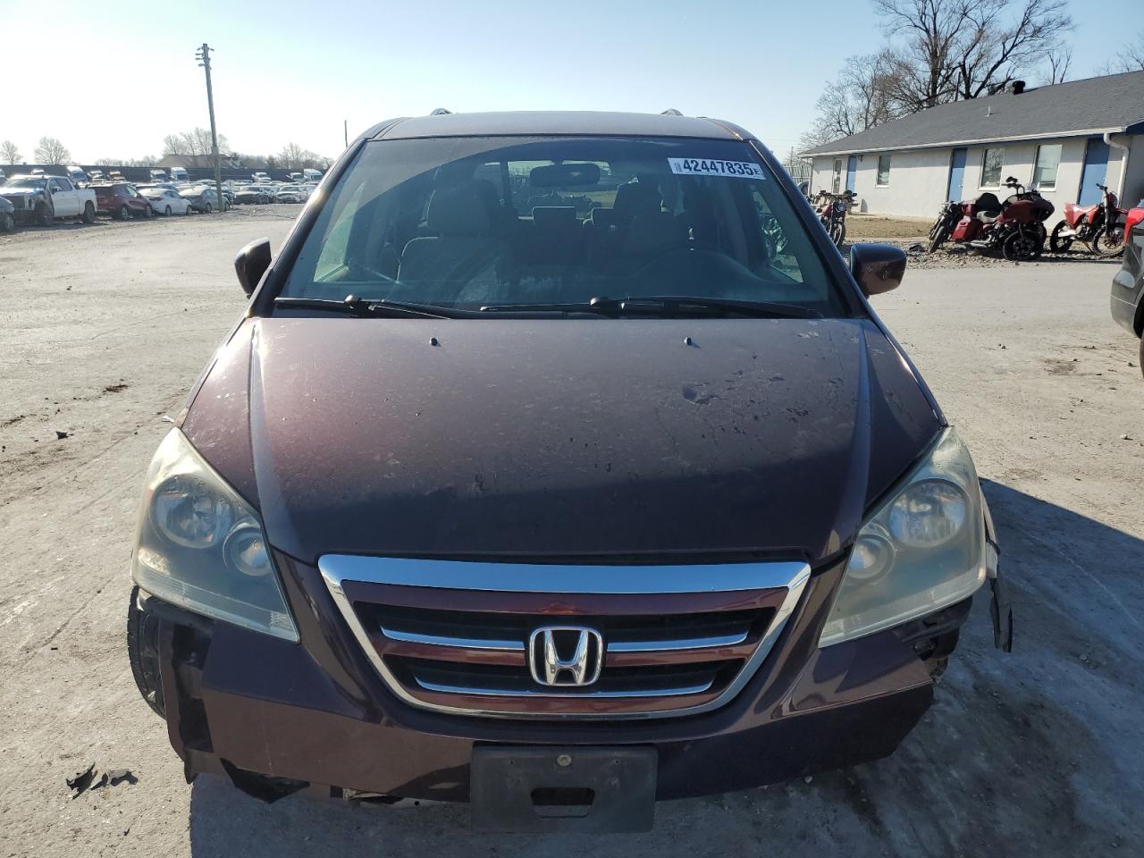 2007 Honda Odyssey VIN 5FNRL38467B445006 Copart auction photo, front end / undercarriage damage thumbnail 5
