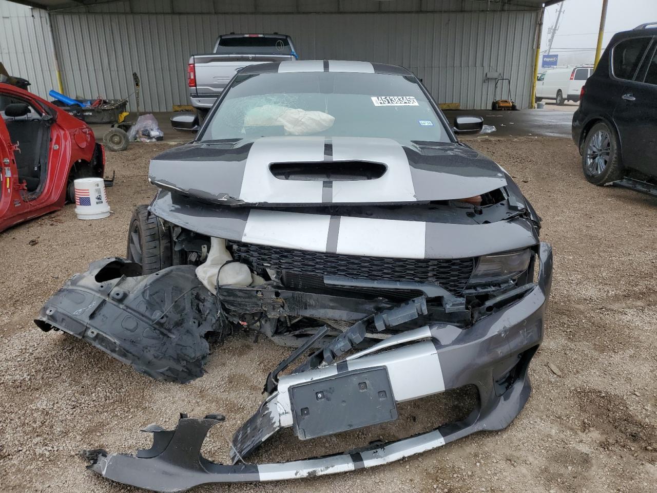 2021 Dodge Charger VIN 2C3CDXGJ9MH633949 Copart auction photo, front end / rear end damage thumbnail 5