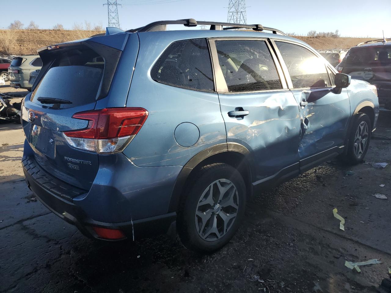 2019 Subaru Forester VIN JF2SKAECXKH536942 Copart auction photo, side damage thumbnail 3