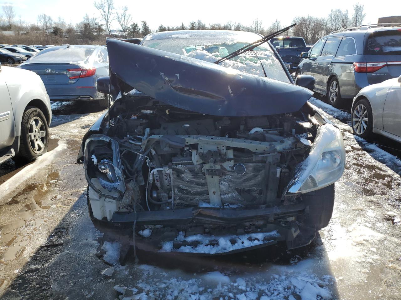 2009 Nissan Versa VIN 3N1BC13E39L399891 Copart auction photo, front end damage thumbnail 5