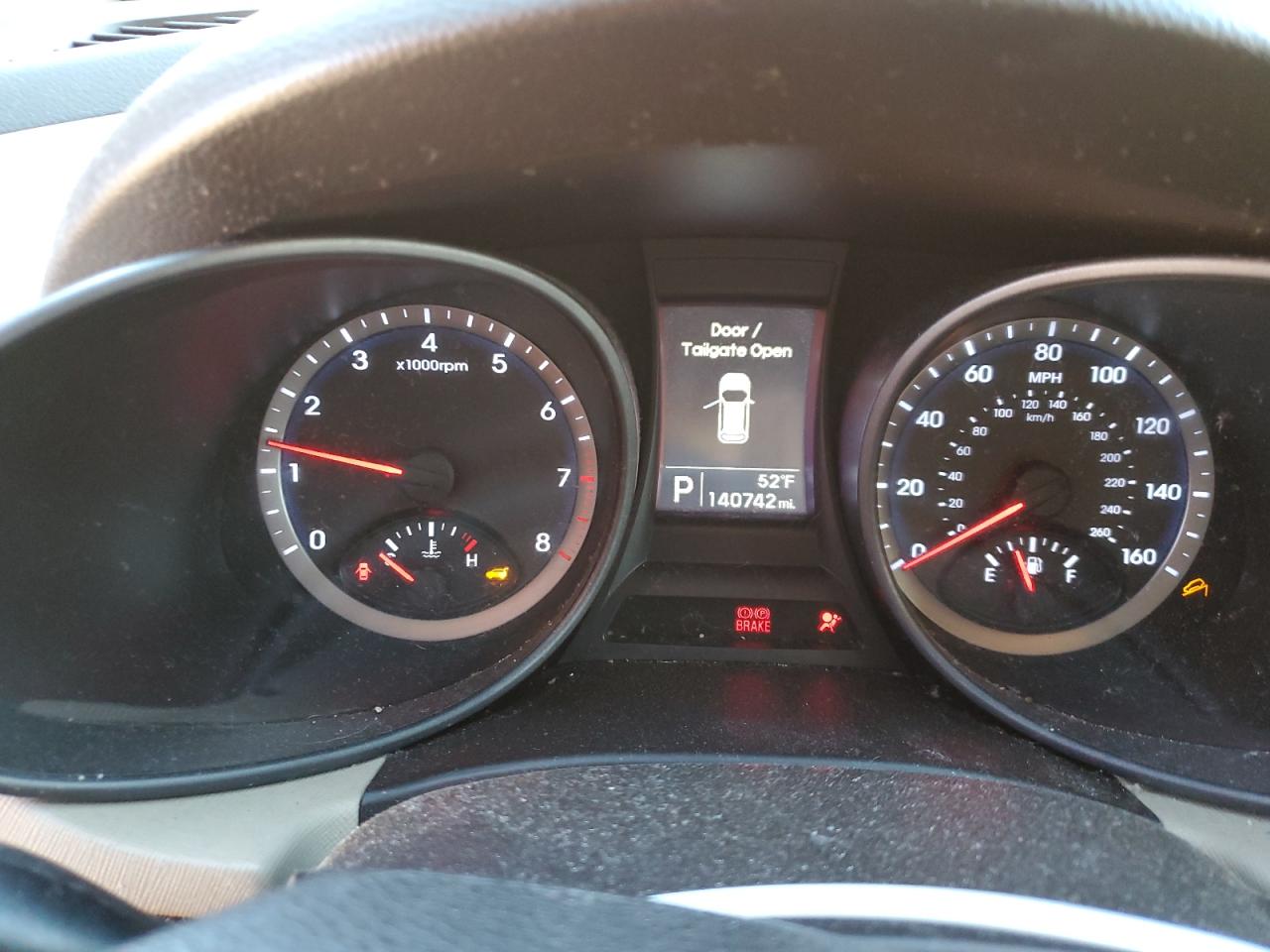 2014 Hyundai Santa Fe VIN 5XYZU3LB7EG185515 Copart auction photo, side / rear end damage thumbnail 9