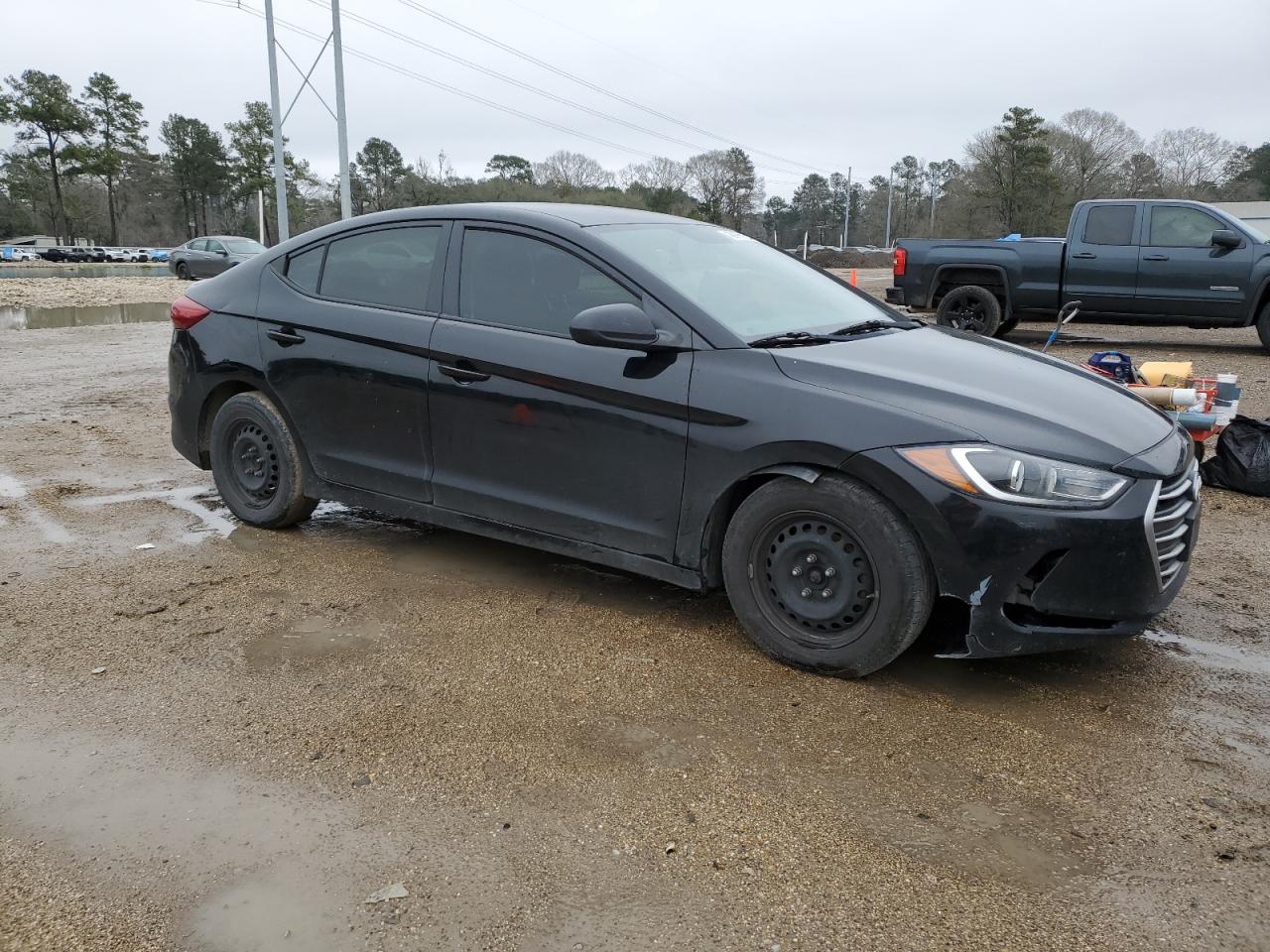 2017 Hyundai Elantra VIN 5NPD74LFXHH100447 Copart auction photo, side / front end damage thumbnail 4