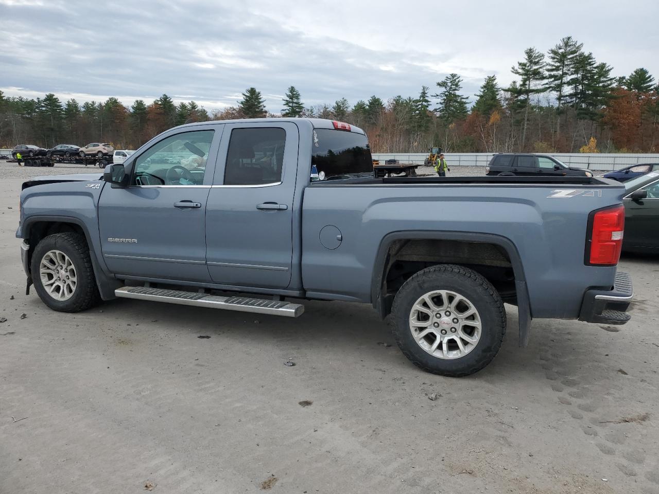 2015 GMC Sierra VIN 1GTV2UEC8FZ435122 Copart auction photo, front end / side damage thumbnail 2
