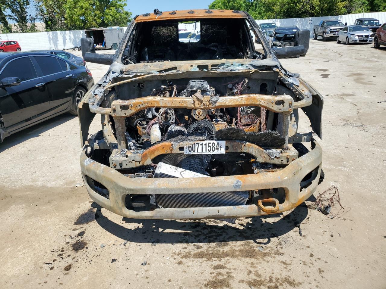 2020 RAM 3500 VIN 3C63RRGL4LG177116 Copart auction photo, burn damage thumbnail 5