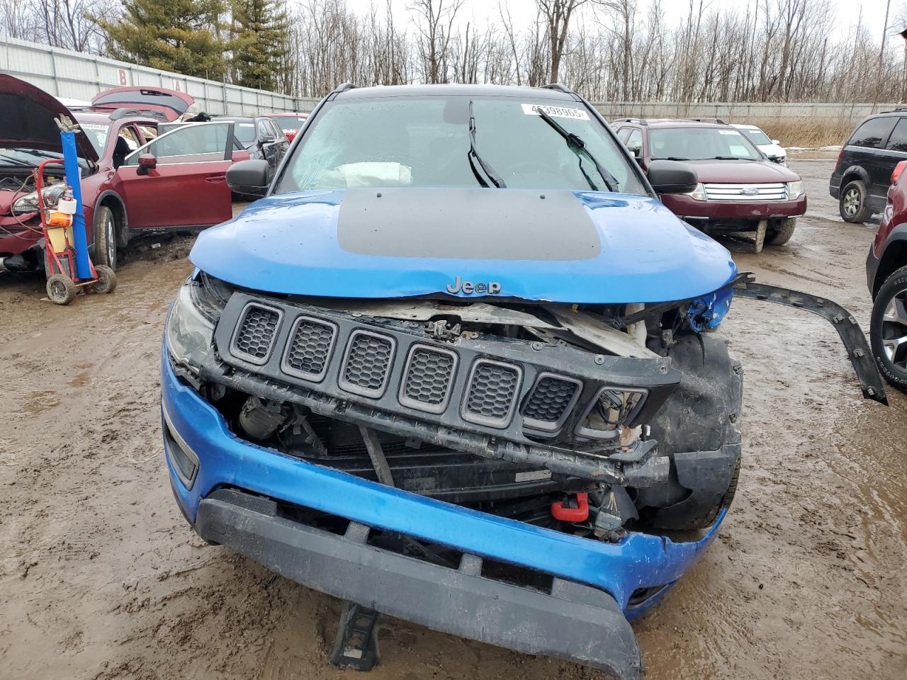 2018 Jeep Compass VIN 3C4NJDDB6JT356298 Copart auction photo, front end / side damage thumbnail 5
