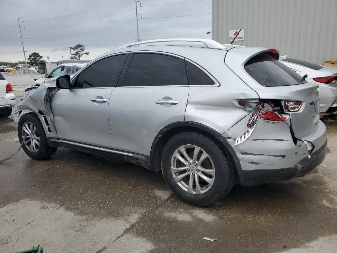2017 Infiniti QX70 VIN JN8CS1MW7HM413571 Copart auction photo, front end / frame damage damage thumbnail 2