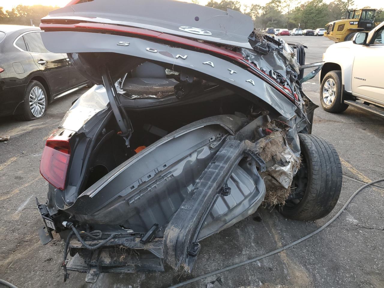 2022 Hyundai Sonata VIN KMHL44J29NA219528 Copart auction photo, rear end / frame damage damage thumbnail 6