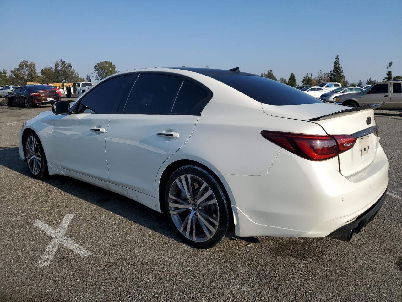 2018 Infiniti Q50 VIN JN1EV7AP9JM354897 Copart auction photo, side damage thumbnail 2