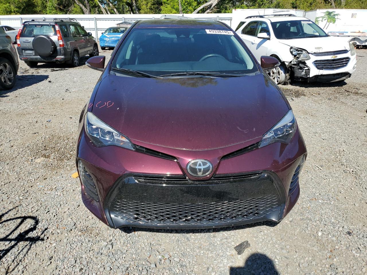2017 Toyota Corolla VIN 5YFBURHE8HP608707 Copart auction photo, rear end damage thumbnail 5