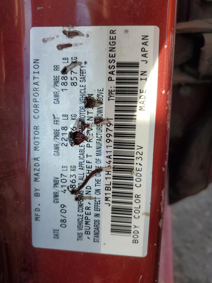 2010 Mazda 3 VIN JM1BL1H64A1199791 Copart auction photo, front end / rear end damage thumbnail 13