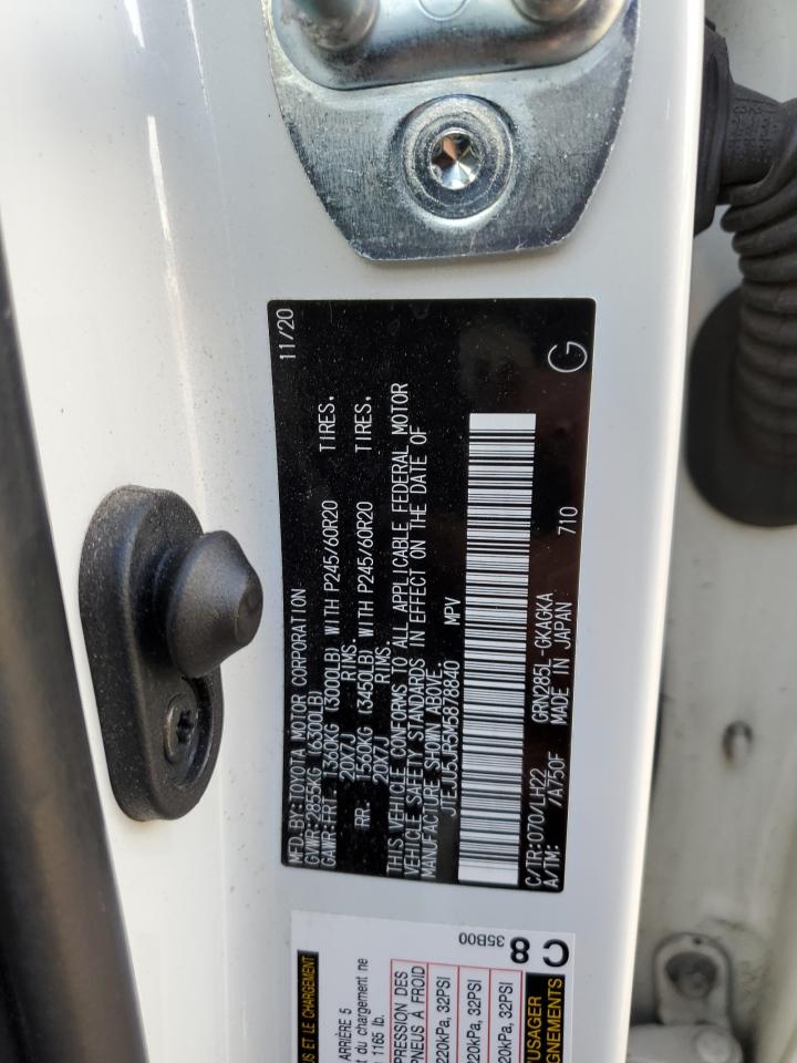 2021 Toyota 4Runner VIN JTEJU5JR5M5878840 Copart auction photo, all over damage thumbnail 13