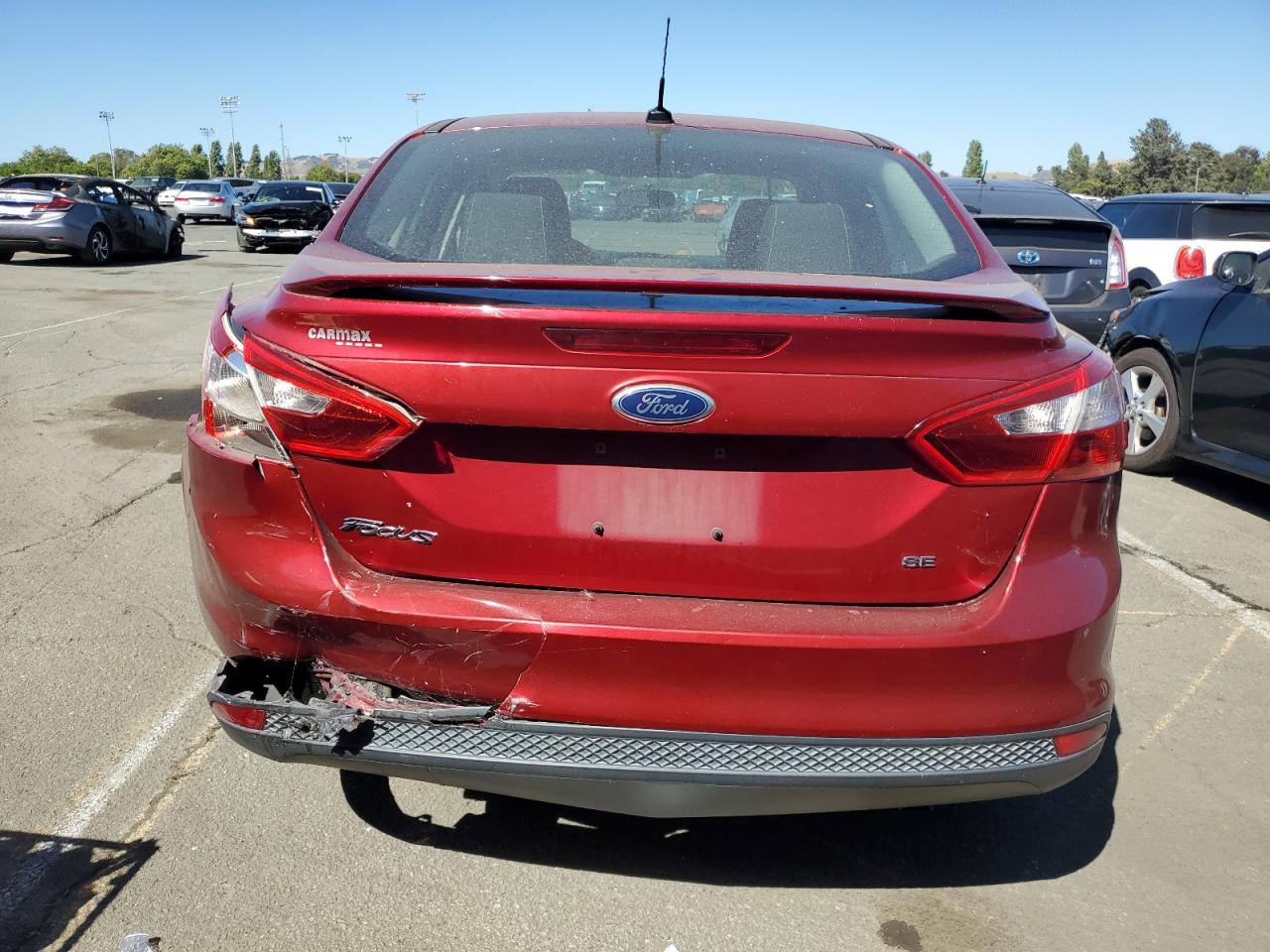 2014 Ford Focus VIN 1FADP3F24EL391690 Copart auction photo, rear end damage thumbnail 6