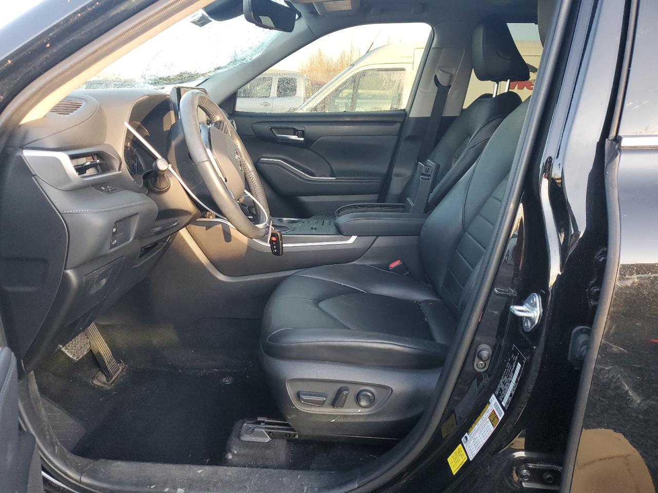 2021 Toyota Highlander VIN 5TDHBRCH1MS516129 Copart auction photo, top/roof / front end damage thumbnail 7