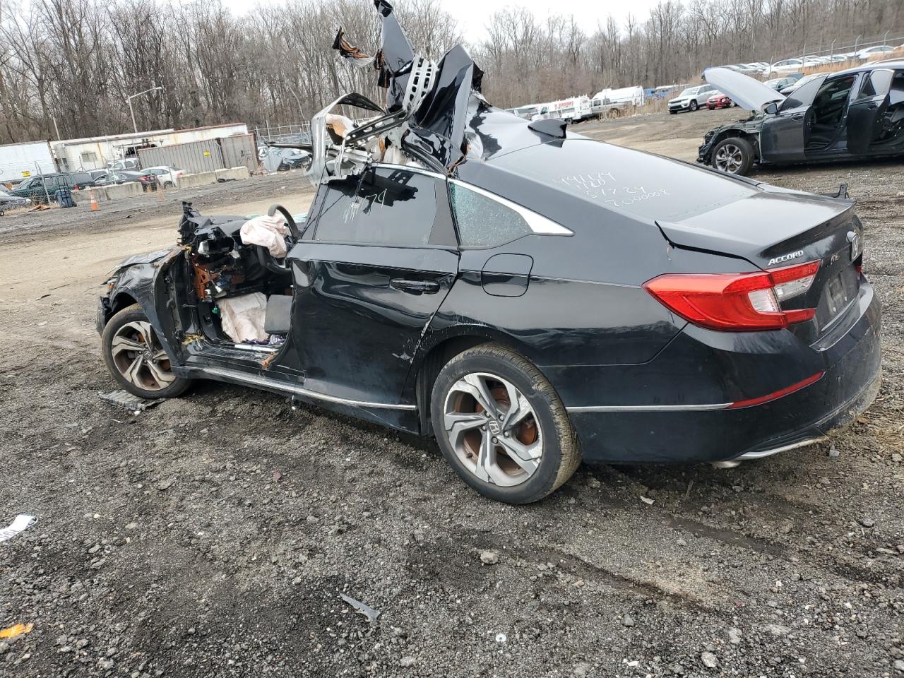 2020 Honda Accord VIN 1HGCV1F46LA140245 Copart auction photo, rollover damage thumbnail 2