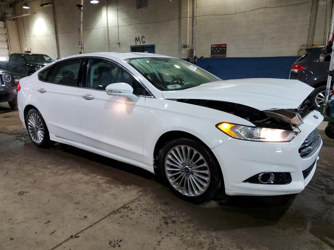 2014 Ford Fusion VIN 3FA6P0K97ER360736 Copart auction photo, front end damage thumbnail 4