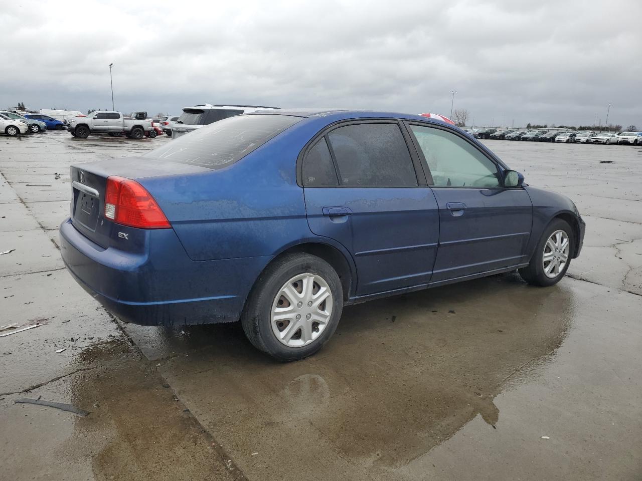 2003 Honda Civic VIN 2HGES26763H522648 Copart auction photo, side / front end damage thumbnail 3